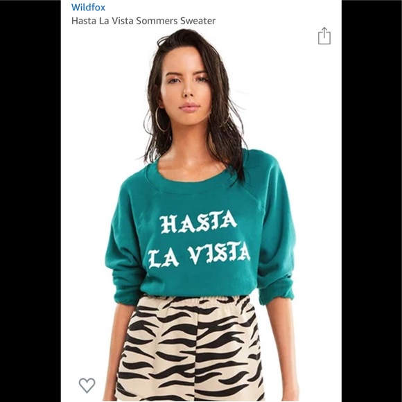 Wildfox Hasta la Vista Sweatshirt in size Large - Picture 2 of 6